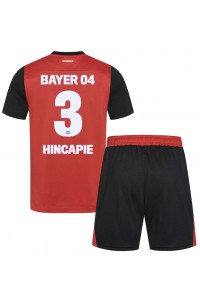 Bayer Leverkusen Piero Hincapie #3 Babyklær Hjemme Fotballdrakt til barn 2024-25 Korte ermer (+ Korte bukser)